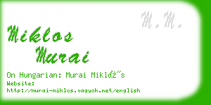 miklos murai business card